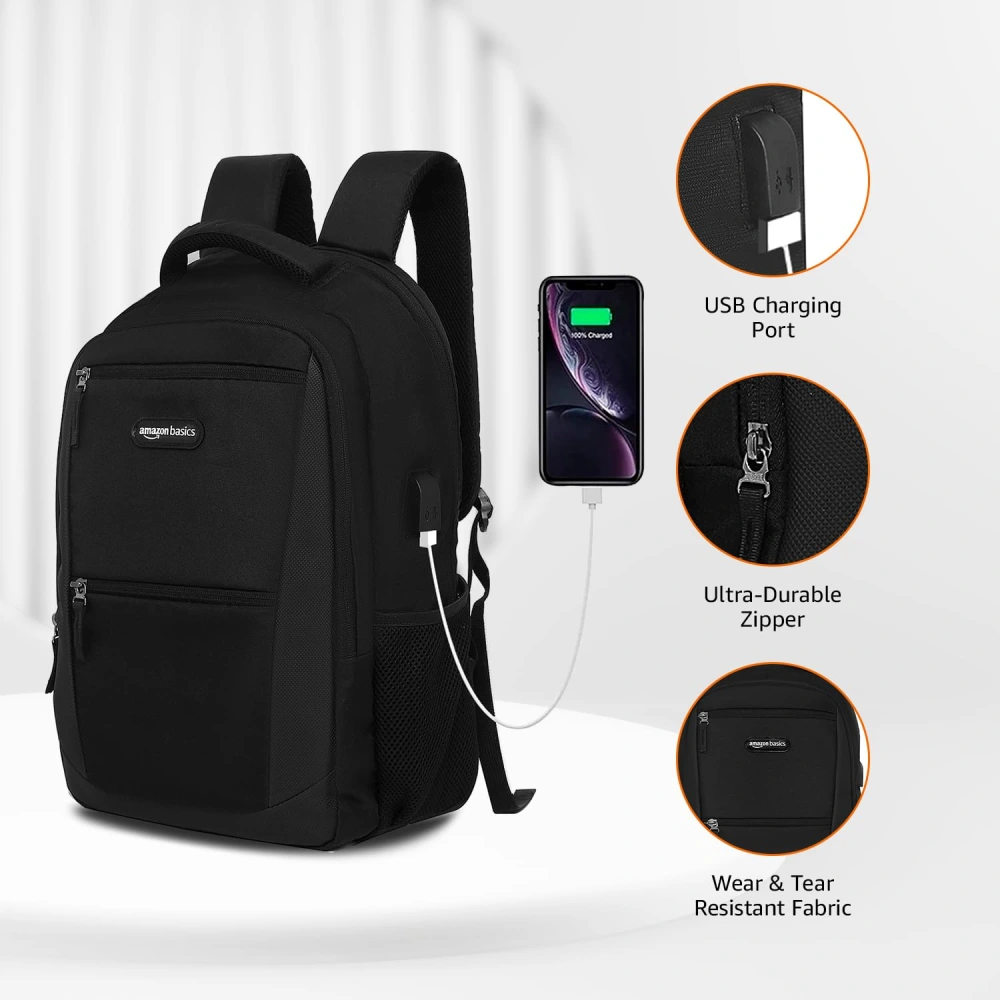 Amazon Basics Laptop Bagpack (B0C6639P8P) view 3